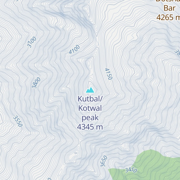Map of Kutbal/ Kotwal peak