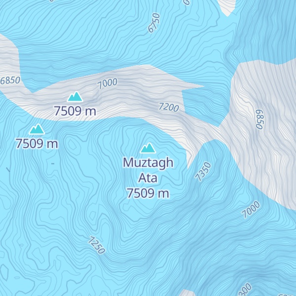 Map of Muztagh Ata