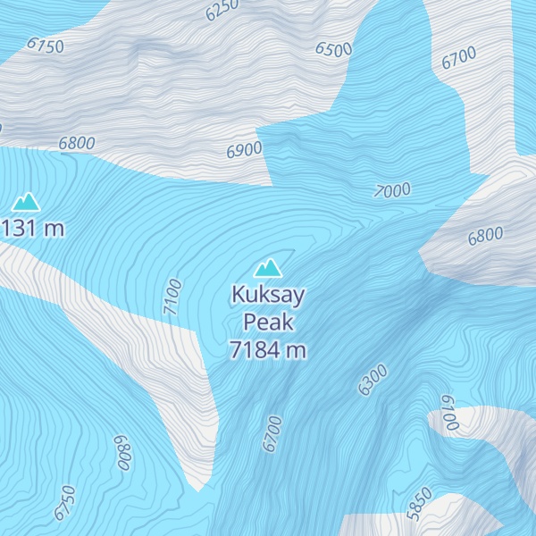Map of Kuksay Peak