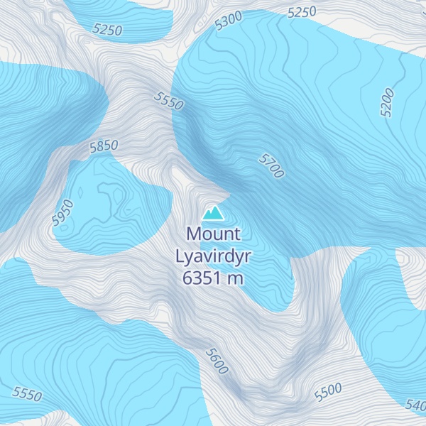 Map of Mount Lyavirdyr