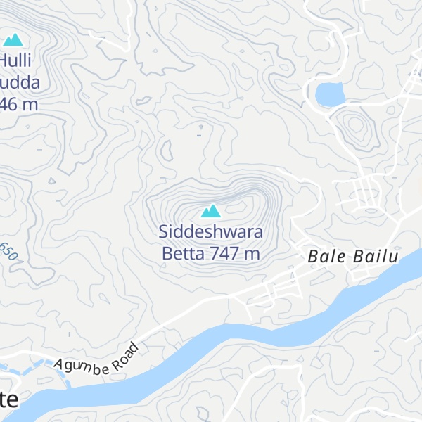 Map of Siddeshwara Betta