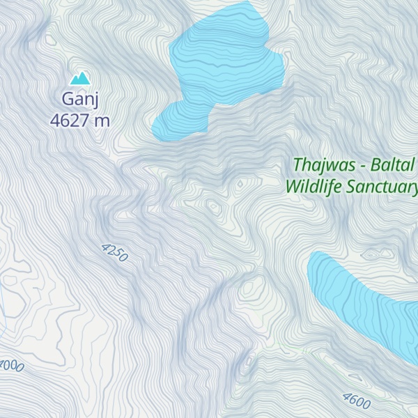 Map of Thajiwas peak)