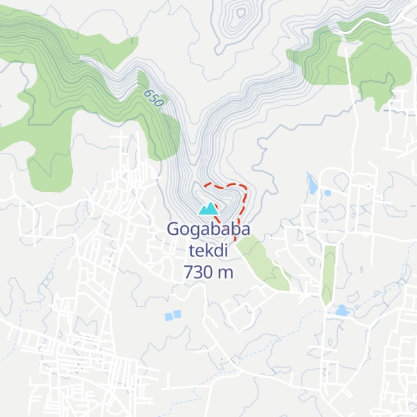 Map of Gogababa tekdi