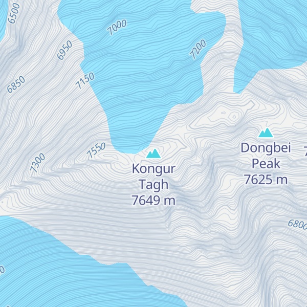 Map of Kongur Tagh