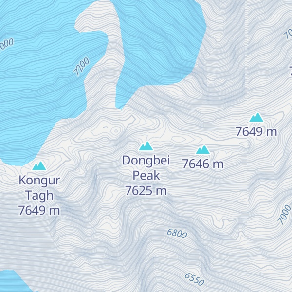 Map of Dongbei Peak