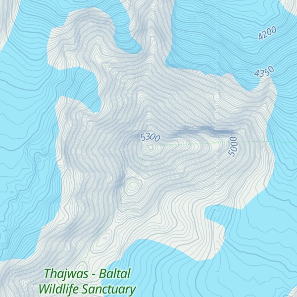 Map of Kolahoi Peak