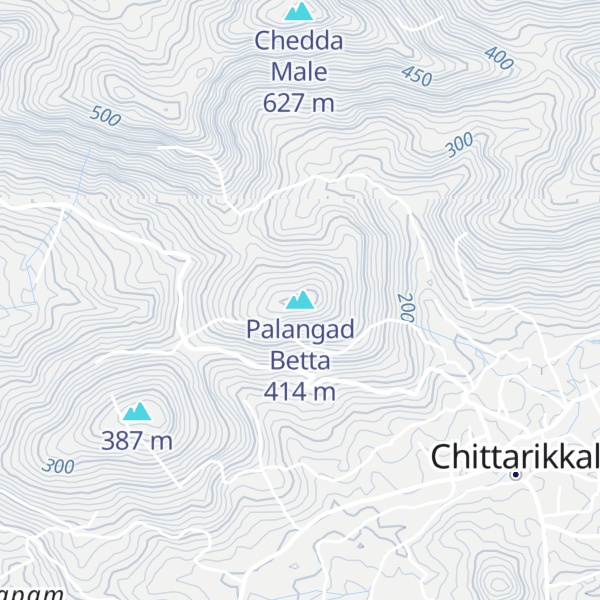 Map of Palangad Betta