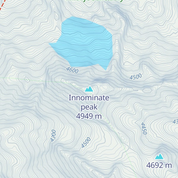 Map of Innominate peak