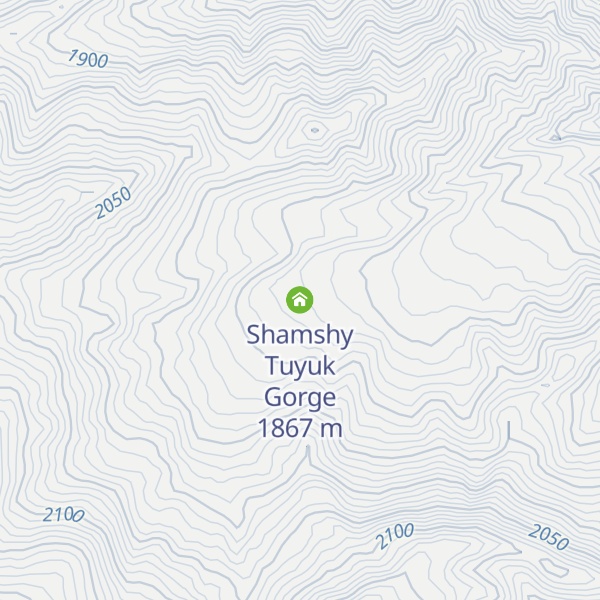 Map of Shamshy Tuyuk Gorge