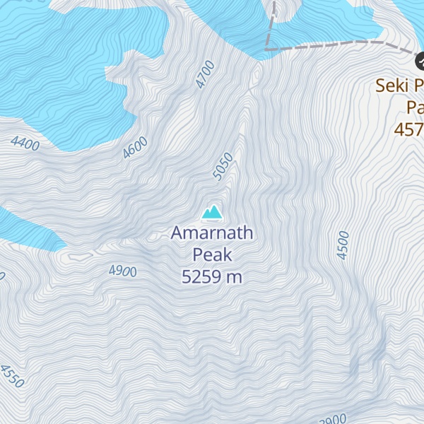 Map of Amarnath Peak