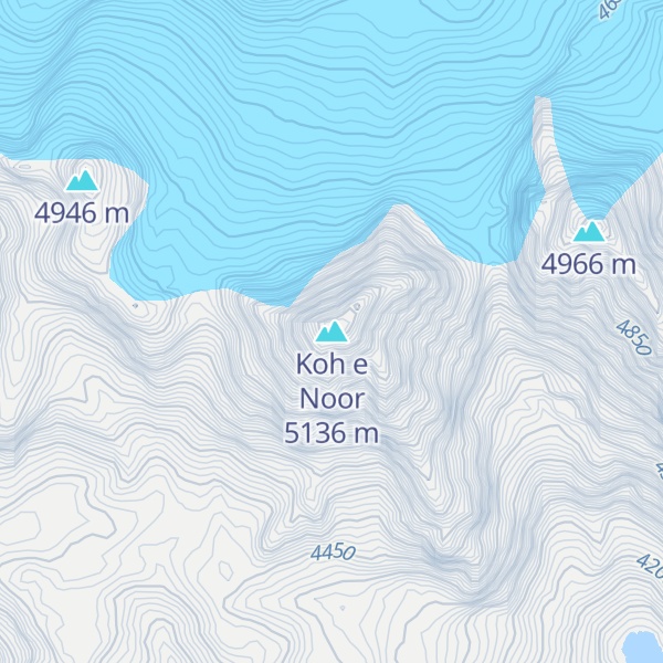 Map of Koh e Noor