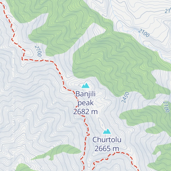 Map of Banjili peak