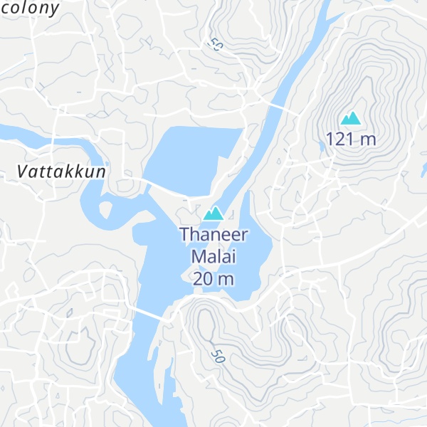Map of Thaneer Malai