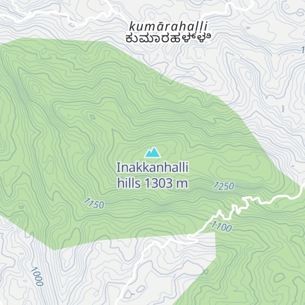 Map of Inakkanhalli hills