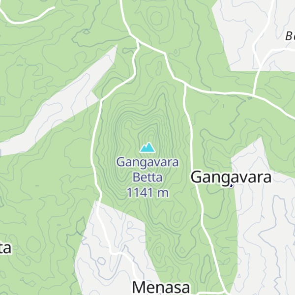 Map of Gangavara Betta