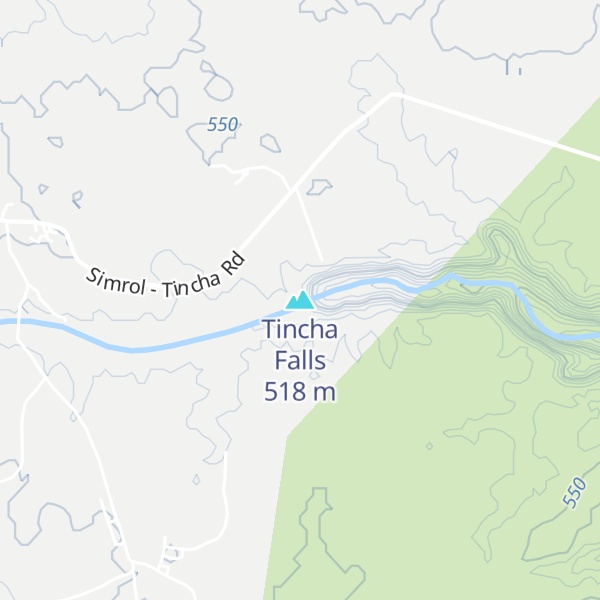 Map of Tincha Falls