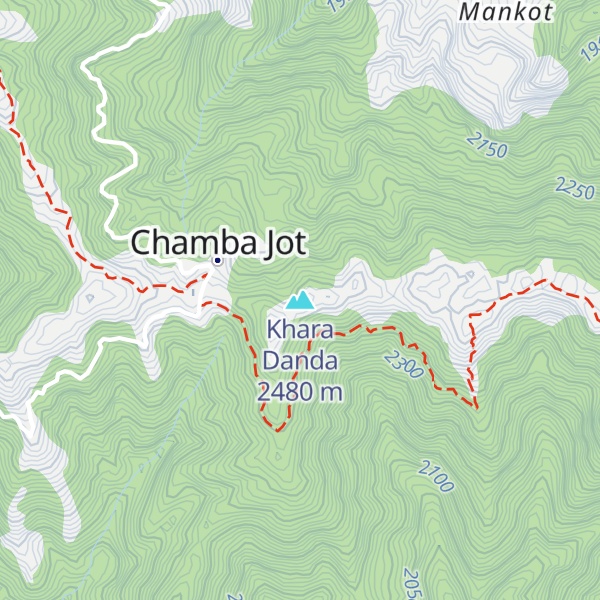 Map of Khara Danda