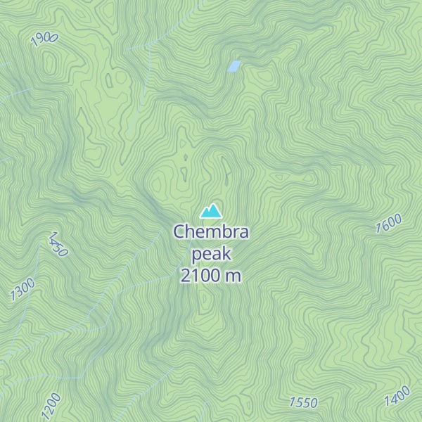 Map of Chembra peak