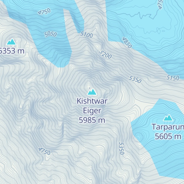 Map of Kishtwar Eiger