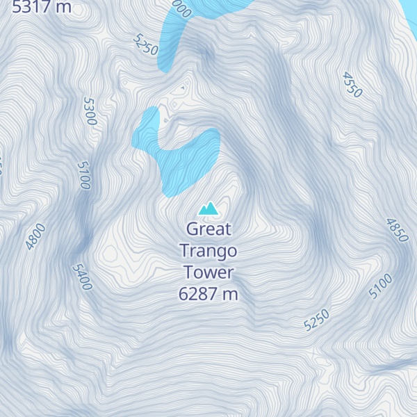 Map of Great Trango Tower