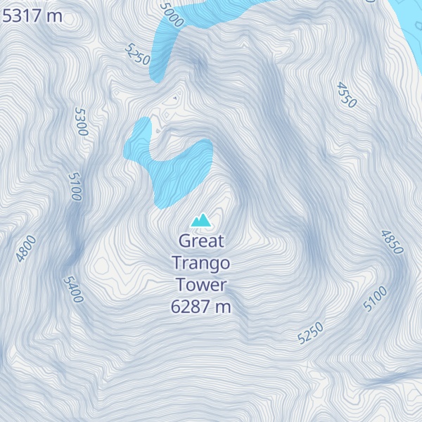 Map of Great Trango Tower NE