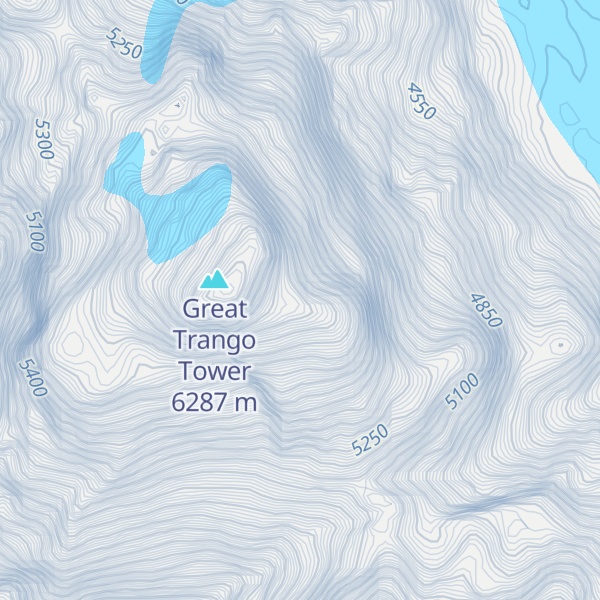 Map of Trango Pulpit