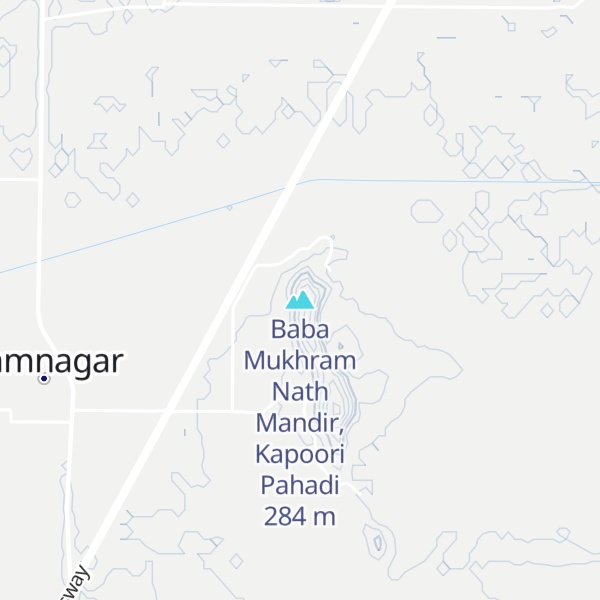 Map of Baba Mukhram Nath Mandir, Kapoori Pahadi