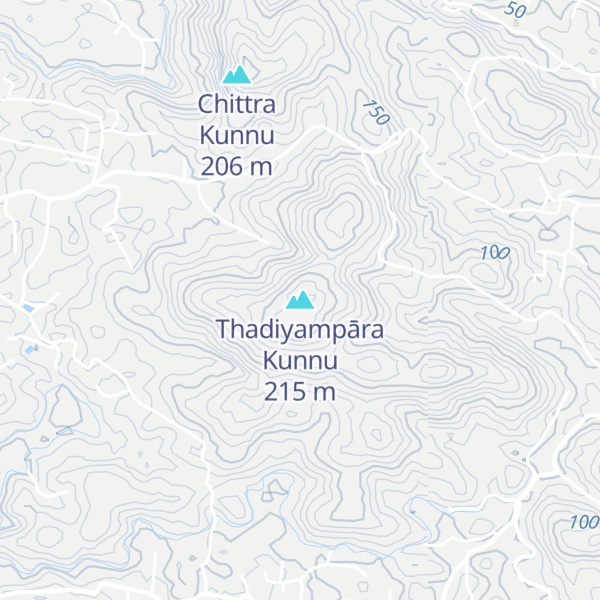 Map of Thadiyampāra Kunnu
