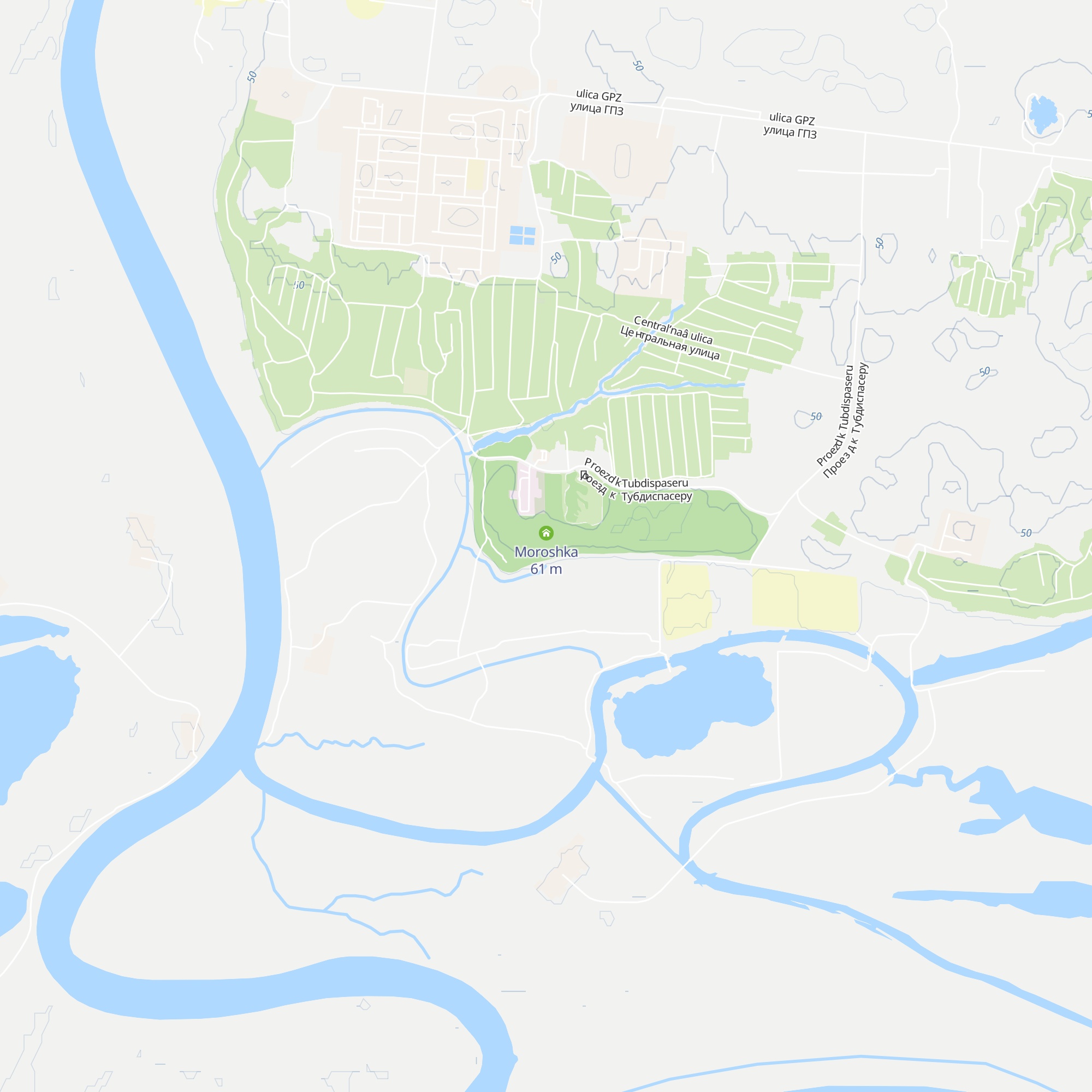 Brusnika map