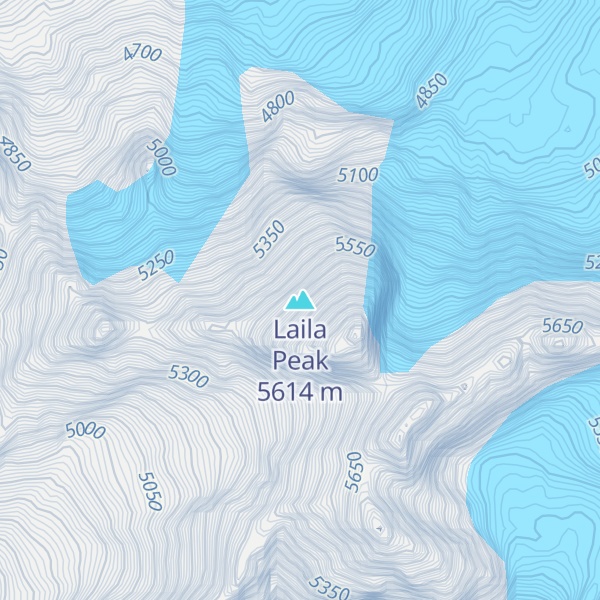 Map of Laila Peak