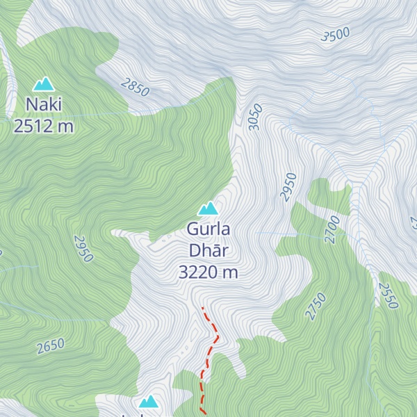 Map of Gurla Dhār