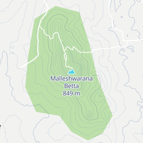 Map of Malleshwarana Betta