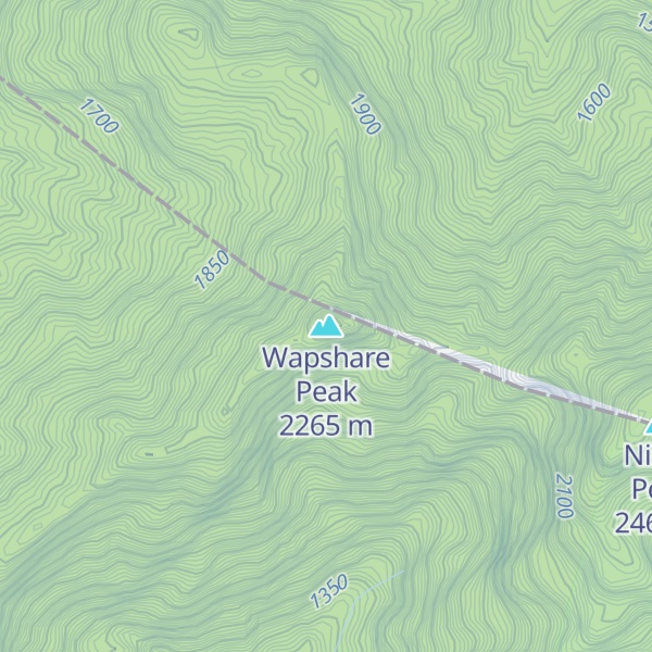 Map of Wapshare Peak