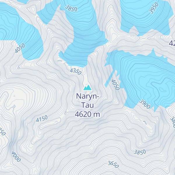 Map of Naryn-Tau