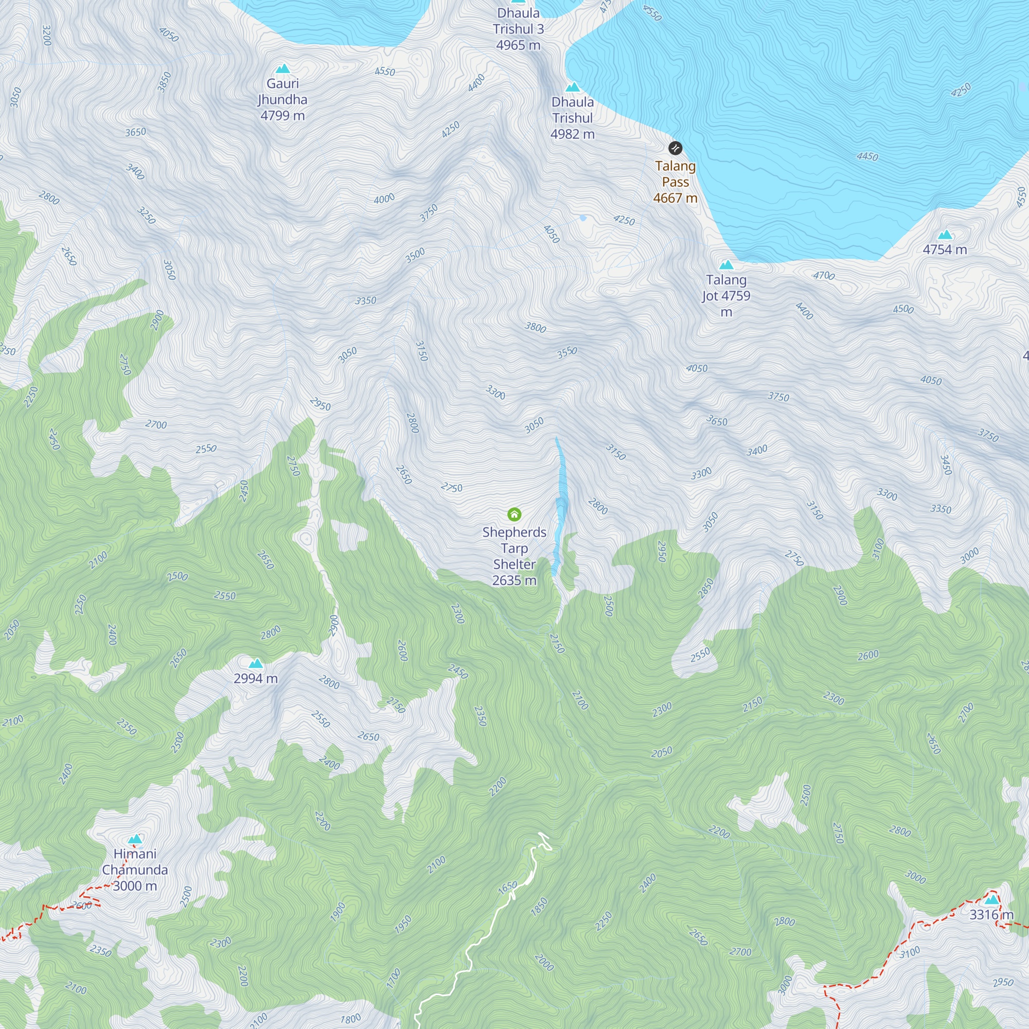 Shepherds Tarp Shelter map