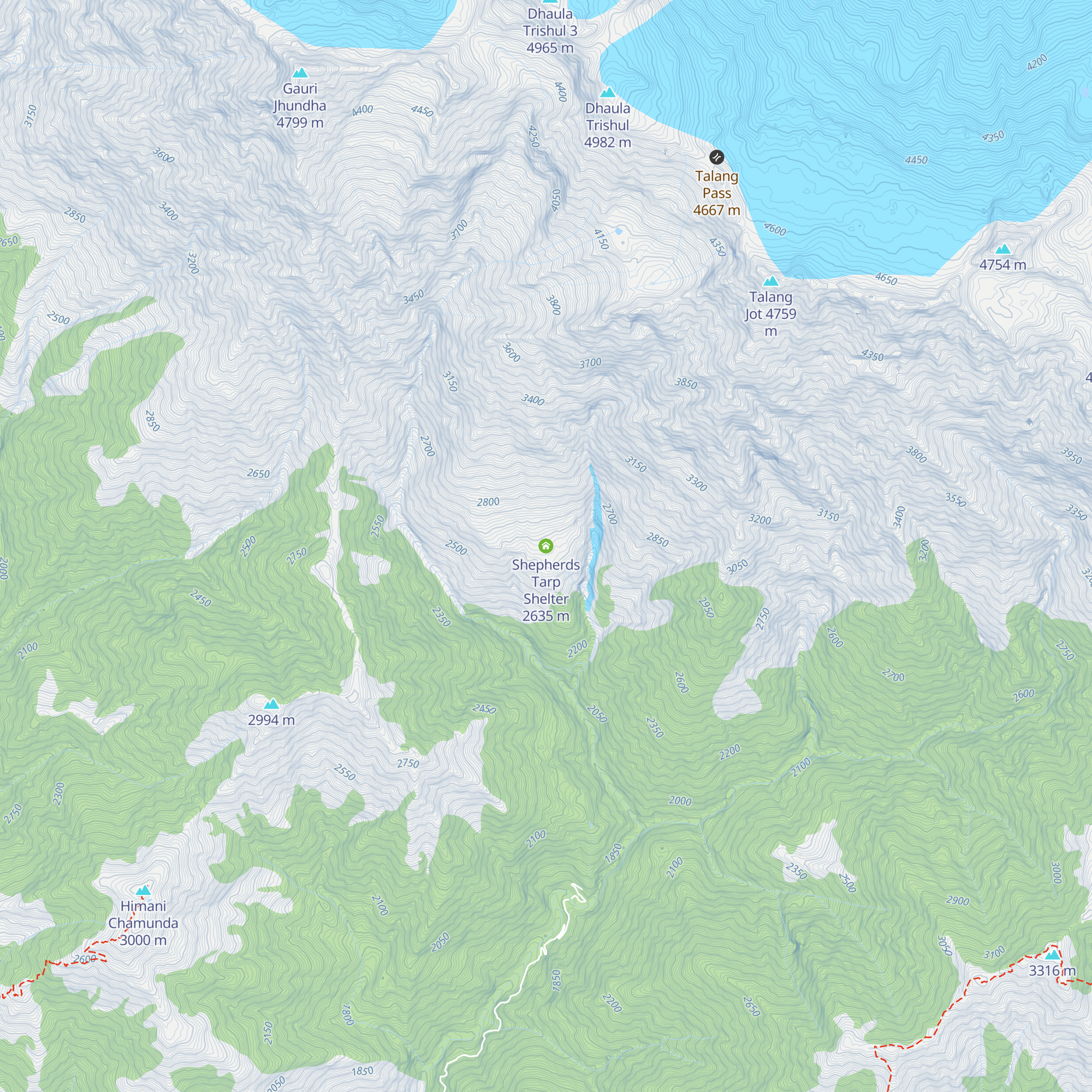 Shepherds Tarp Shelter map