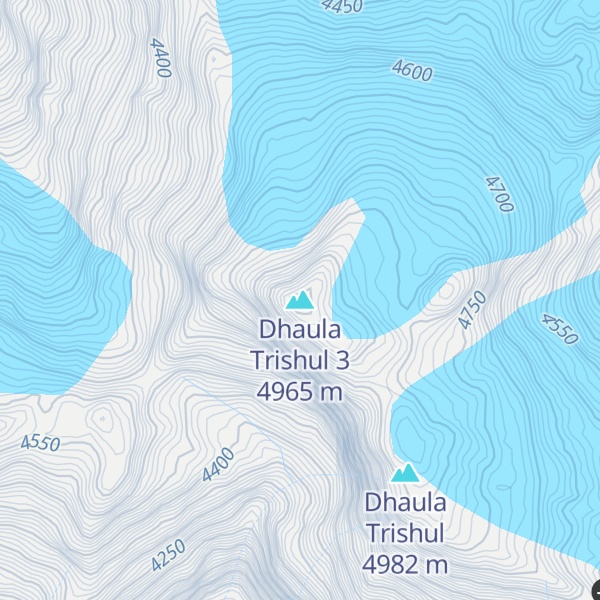 Map of Dhaula Trishul 3