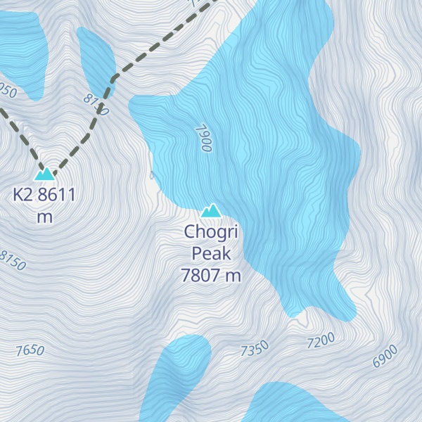 Map of Chogri Peak