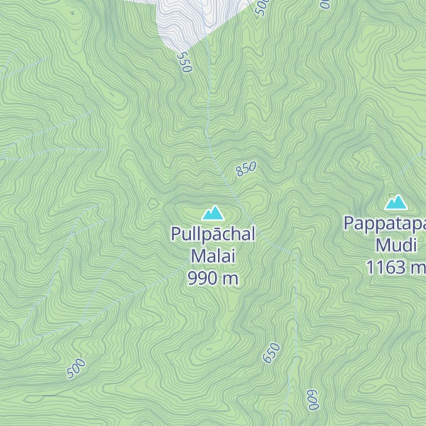 Map of Pullpāchal Malai