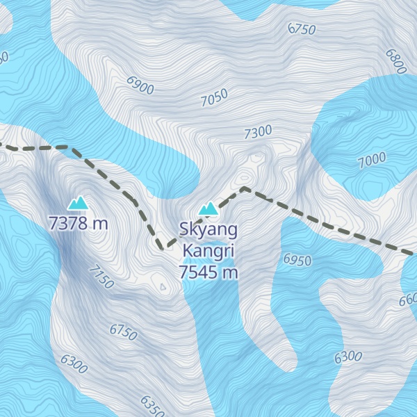 Map of Skyang Kangri