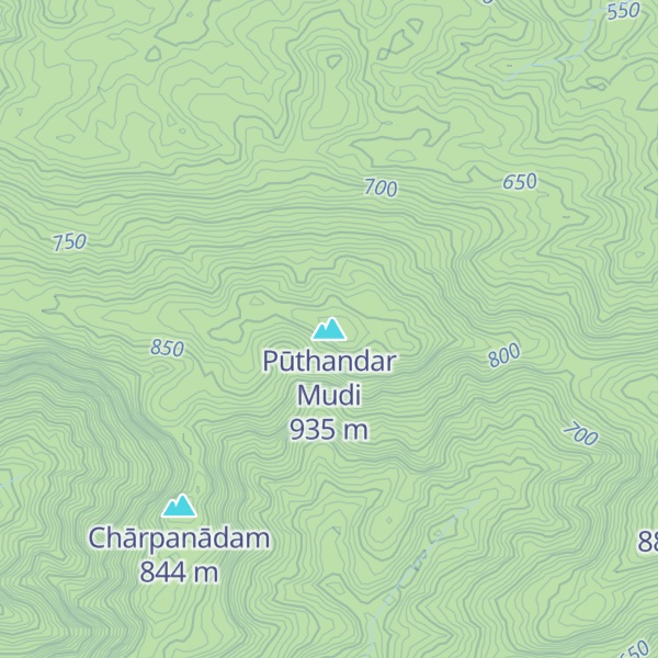 Map of Pūthandar Mudi