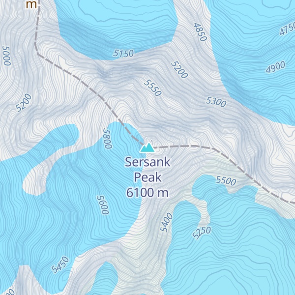 Map of Sersank Peak