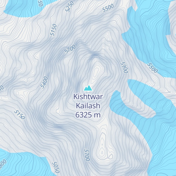 Map of Kishtwar Kailash
