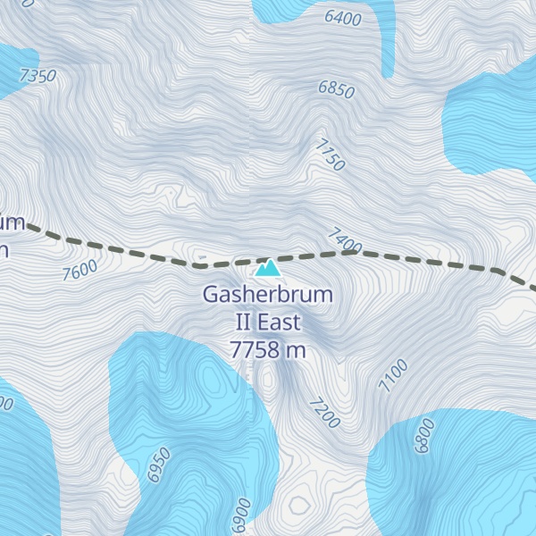 Map of Gasherbrum II East