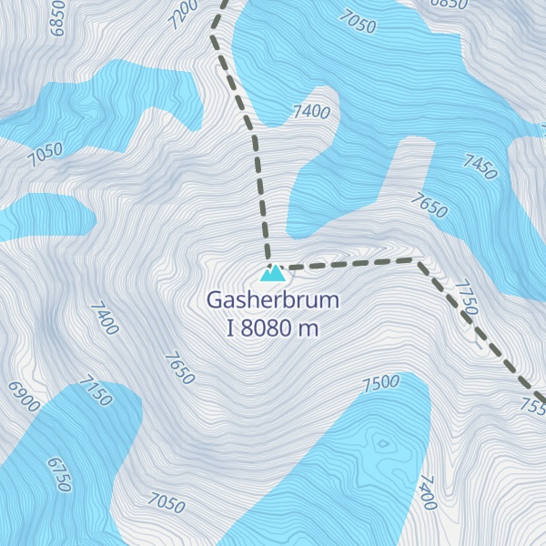 Map of Gasherbrum I