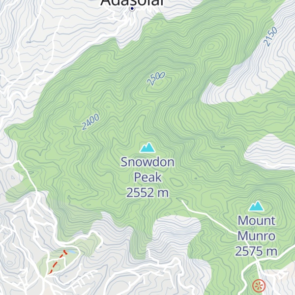 Map of Snowdon Peak