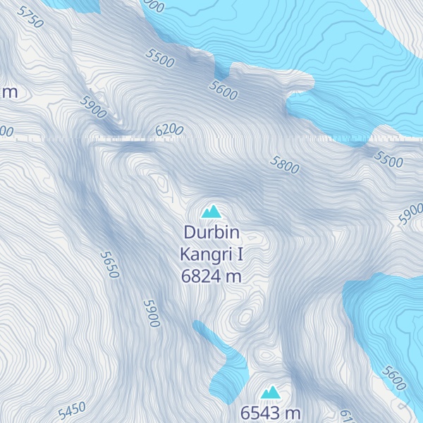 Map of Durbin Kangri I