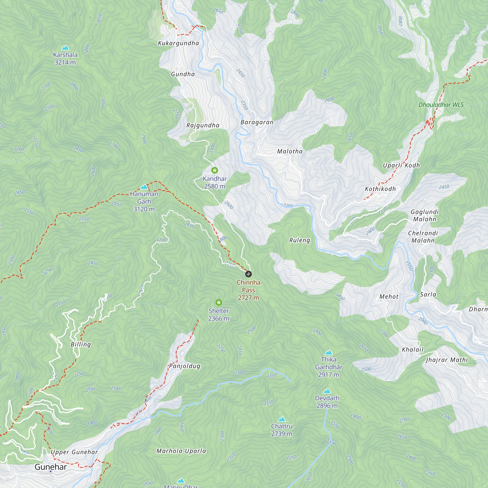 Temporary settlement map