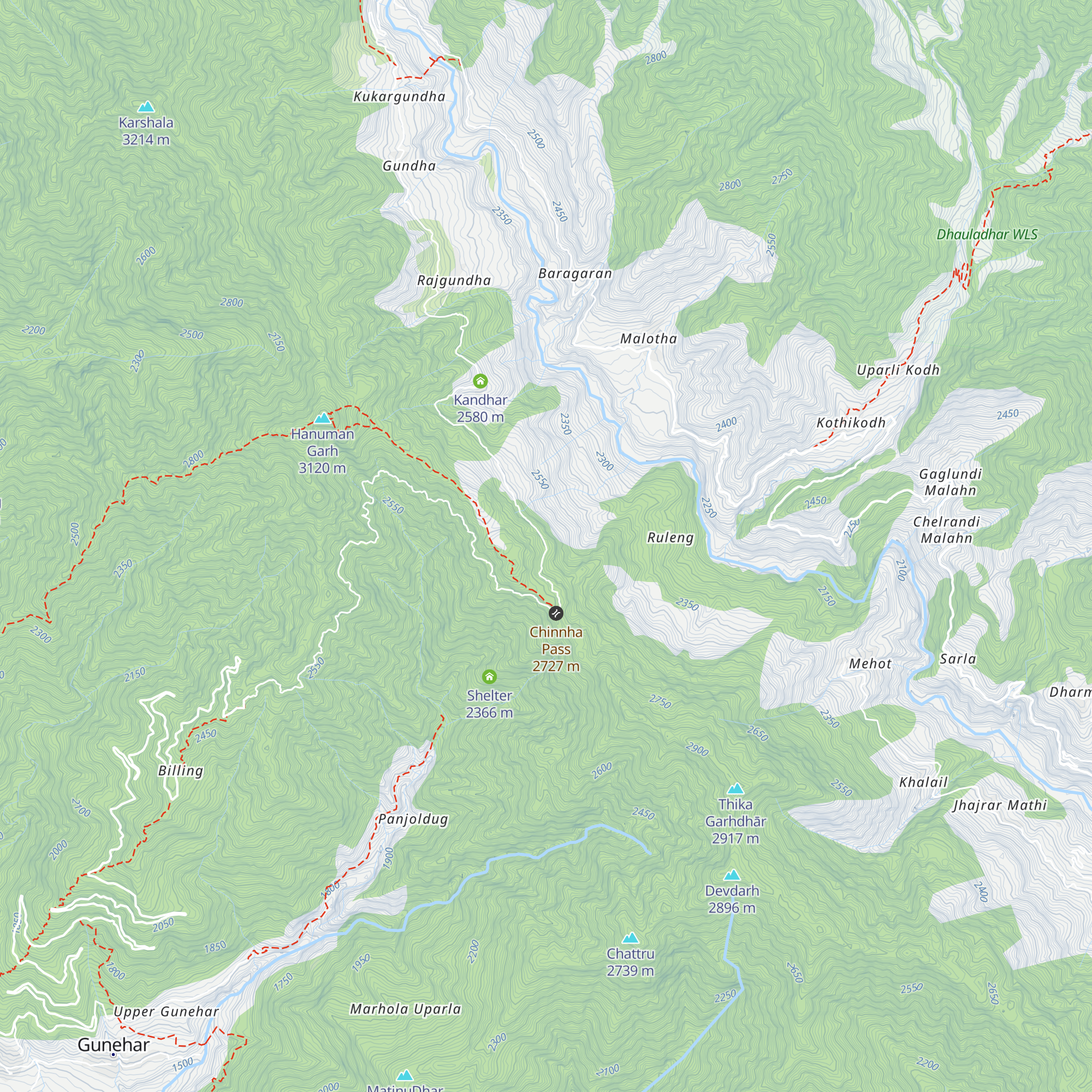 Temporary settlement map