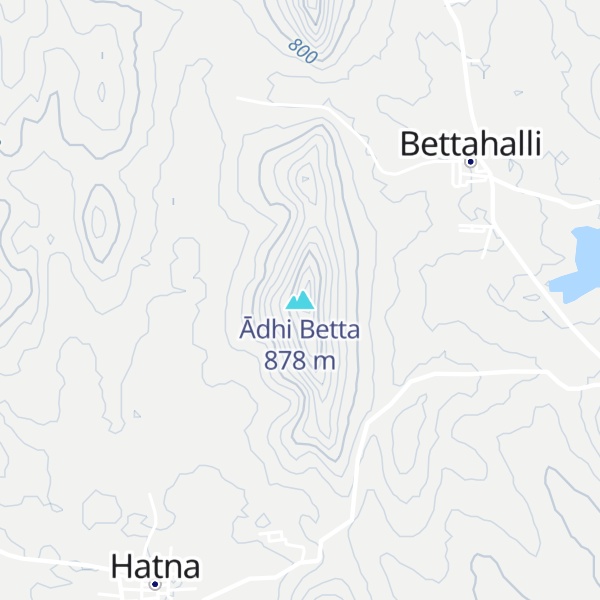 Map of Ādhi Betta